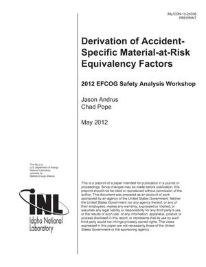 Derivation of Accident-Specific Material-at-Risk Equivalency Factors