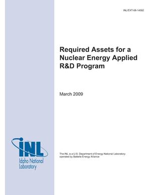 Required Assets for a Nuclear Energy Applied R&D Program