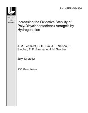 Increasing the Oxidative Stability of Poly(Dicyclopentadiene) Aerogels by Hydrogenation