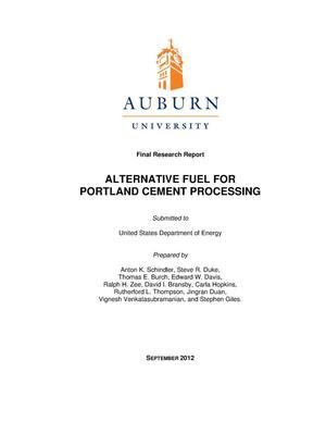 Alternative Fuel for Portland Cement Processing