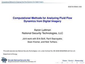 Computational Methods for Analyzing Fluid Flow Dynamics from Digital Imagery