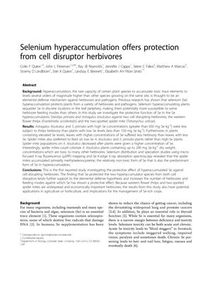 Selenium hyperaccumulation offers protection from cell disruptor herbivores