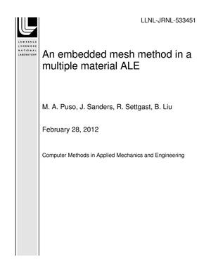 An embedded mesh method in a multiple material ALE