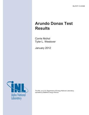 Arundo Donax Analysis Report