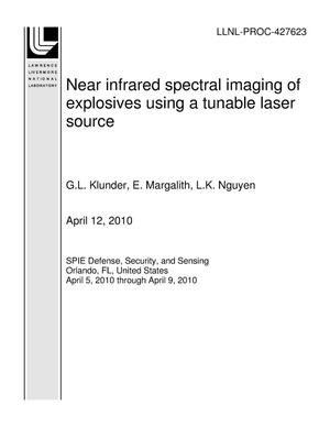 Near infrared spectral imaging of explosives using a tunable laser source