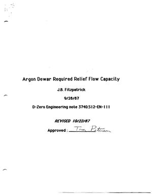 Argon Dewar Required Relief Flow Capacity