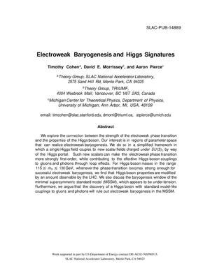 Electroweak Baryogenesis and Higgs Properties