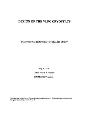 Design of the VLPC Cryostats