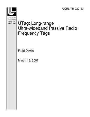 UTag: Long-range Ultra-wideband Passive Radio Frequency Tags