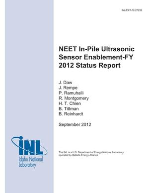 NEET In-Pile Ultrasonic Sensor Enablement-FY 2012 Status Report