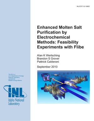 Enhanced molten salt purification by electrochemical methods: feasibility experiments with flibe