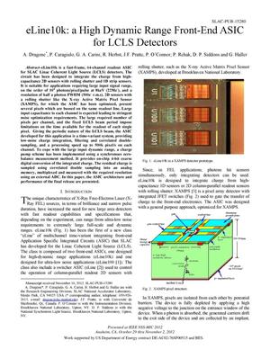 eLine10k: A High Dynamic Range Front-End ASIC for LCLS Detectors