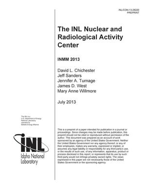 The INL Nuclear and Radiological Activity Center