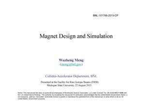 Magnet design and simulation