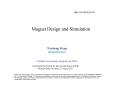 Article: Magnet design and simulation