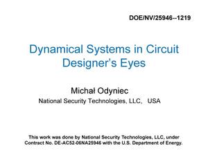 Dynamical Systems in Circuit Designer&#x27;s Eyes