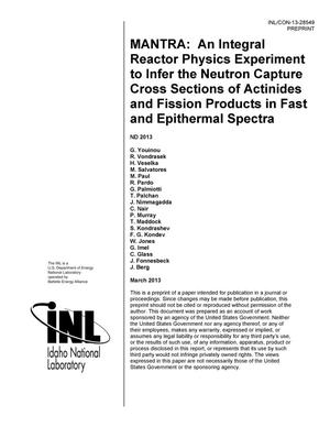 MANTRA: An Integral Reactor Physics Experiment To