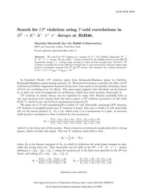 Search for CP Violation using T-odd Correlations in D0 \to K+ K-pi+ pi- decays at BaBar