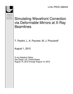 Simulating Wavefront Correction via Deformable Mirrors at X-Ray Beamlines