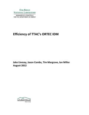Efficiency of TTAC's ORTEC IDM