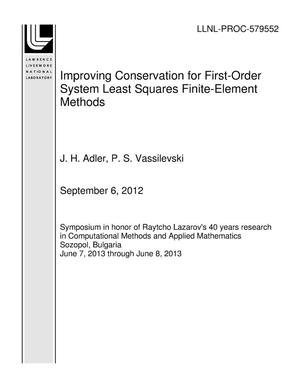 Improving Conservation for First-Order System Least Squares Finite-Element Methods