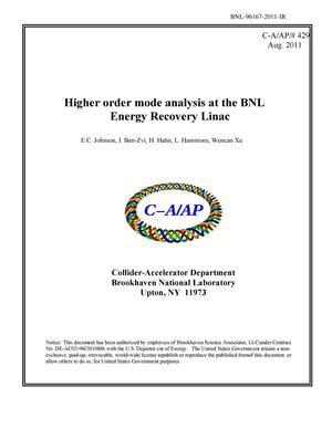 Higher order mode analysis at the BNL Energy Recovery Linac