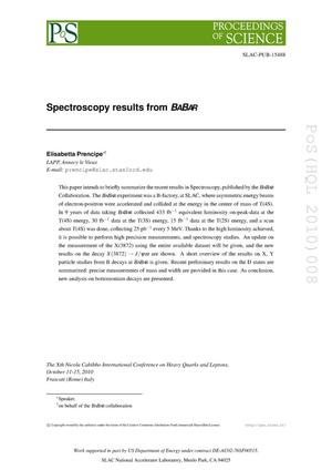 Spectroscopy Results from BABAR
