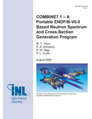 COMBINE7.1 - A Portable ENDF/B-VII.0 Based Neutron Spectrum and Cross-Section Generation Program
