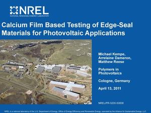 Calcium Film Based Testing of Edge-Seal Materials for Photovoltaic Applications
