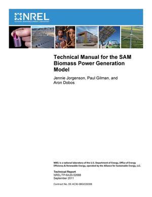 Technical Manual for the SAM Biomass Power Generation Model