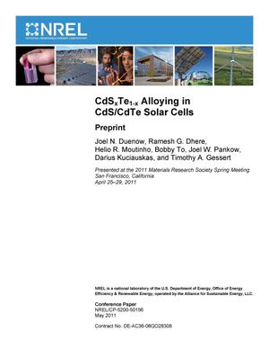 CdSxTe1-x Alloying in CdS/CdTe Solar Cells