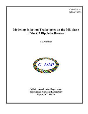 Modeling Injection Trajectories on the Midplane of the C5 Dipole in Booster