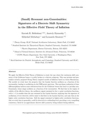 (Small) Resonant non-Gaussianities: Signatures of a Discrete Shift Symmetry in the Effective Field Theory of Inflation