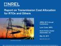 Presentation: Report on Transmission Cost Allocation for RTOs and Others