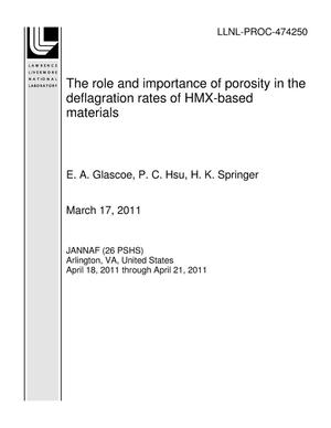 The role and importance of porosity in the deflagration rates of HMX-based materials