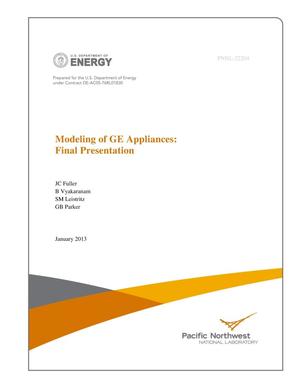 Modeling of GE Appliances: Final Presentation