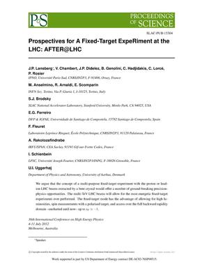 Prospectives for a Fixed-Target ExperRment at the LHC: AFTER@LHC