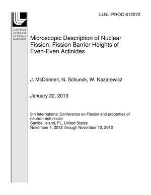 Microscopic Description of Nuclear Fission: Fission Barrier Heights of Even-Even Actinides