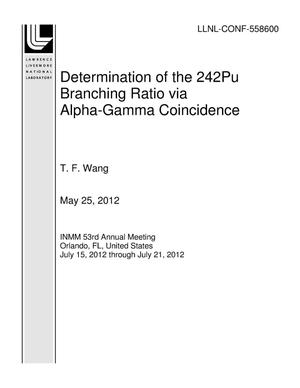 Determination of the 242Pu Branching Ratio via Alpha-Gamma Coincidence