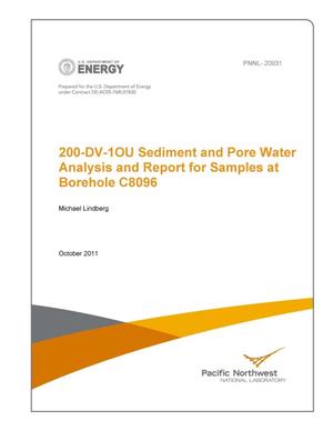 200-DV-1OU Sediment and Pore Water Analysis and Report for Samples at Borehole C8096