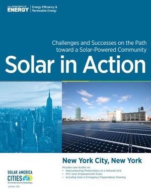 Primary view of object titled 'New York City, New York: Solar in Action (Brochure)'.