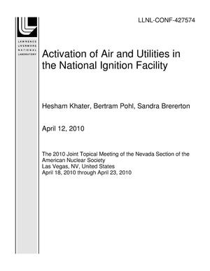 Activation of Air and Utilities in the National Ignition Facility
