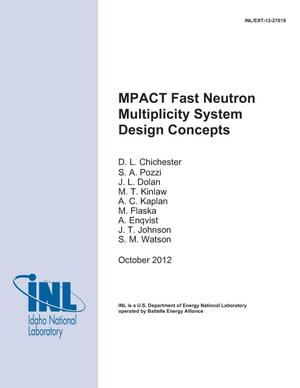 MPACT Fast Neutron Multiplicity System Design Concepts