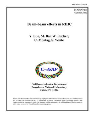 Beam-beam effects in RHIC