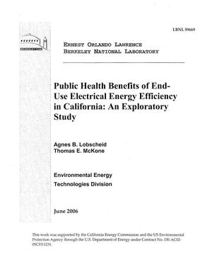 Public Health Benefits of End-Use Electrical Energy Efficiency in California: An Exploratory Study