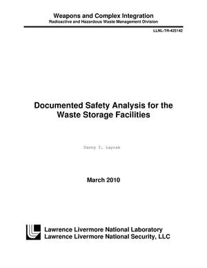 Documented Safety Analysis for the Waste Storage Facilities March 2010