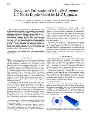 Design and Fabrication of a Single-Aperture 11T Nb3Sn Dipole Model for LHC Upgrades