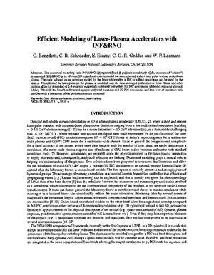 Efficient Modeling of Laser-Plasma Accelerators with INF&RNO