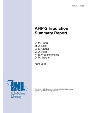 AFIP-2 Irradiation Summary Report