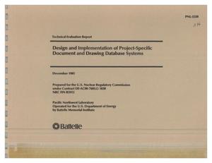 DESIGN AND IMPLEMENTATION OF PROJECT-SPECIFIC DOCUMENT AND DRAWING DATABASE SYSTEMS
